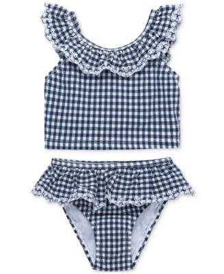 Little Me - Baby Girls Gingham-Print 2-Piece Swimsuit