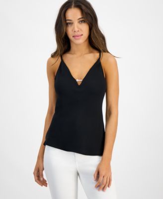 GUESS - Women's Caroline Logo-Hardware Camisole