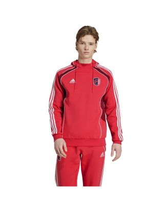 adidas - Men's Red St. Louis City SC 2025 Travel Pullover Hoodie