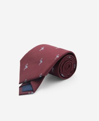 MANGO - Men's Mulberry Silk Animal Print Tie