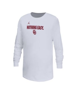 Nike - Big Boys and Girls White Oklahoma Sooners 2025 Legend Bench Long Sleeve T-Shirt