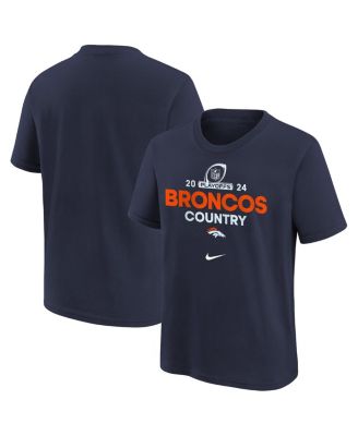 Nike - Big Boys and Girls Navy Denver Broncos 2024 NFL Playoffs T-Shirt