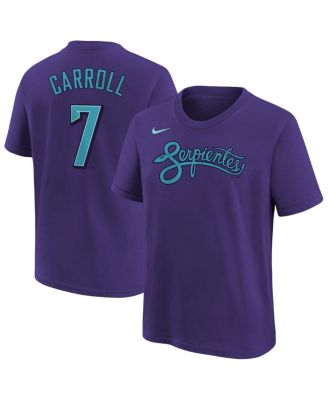 Nike - Big Boys and Girls Corbin Carroll Purple Arizona Diamondbacks Fuse City Connect Name Number T-Shirt