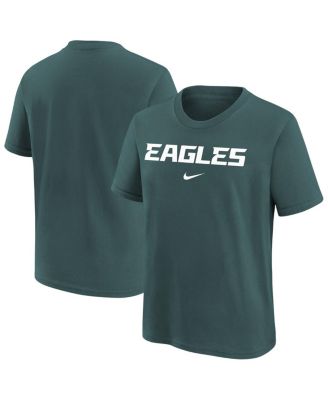 Nike - Big Boys and Girls Midnight Green Philadelphia Eagles Team Wordmark T-Shirt