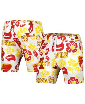 Wes & Willy - Men's White Iowa State Cyclones Vault Tech Swimming Trunks