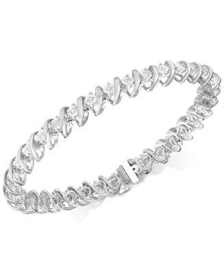 Macy's - Diamond Tennis Bracelet in Sterling Silver (1/2 ct. t.w.)