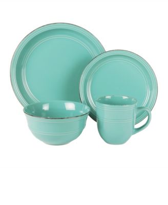 American Atelier - Madelyn Aqua Blue 16 Pc Dinner Set