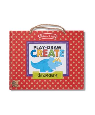 Melissa and Doug - Play, Draw, Create  Drawing Magnet Kit – Dinosaurs 41 Magnets, 5 Dry-Erase Markers