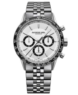 Raymond Weil - Men's Swiss Automatic Chronograph Freelancer Stainless Steel Bracelet Watch 43.5mm