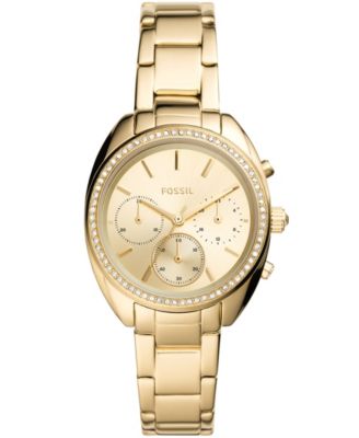 Fossil - Ladies Vale Chronograph,  gold tone stainless steel watch 34mm