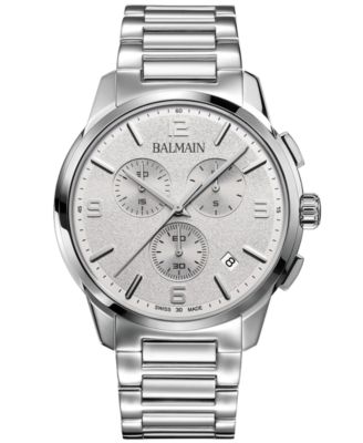 Balmain - Men's Swiss Chronograph Madrigal Stainless Steel Bracelet Watch 42mm
