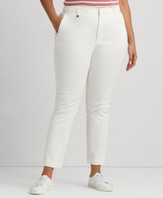 Lauren Ralph Lauren - Plus Size Stretch Cotton Cropped Pants
