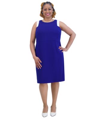 Kasper - Women's Combo Sleeveless Sheath Dress