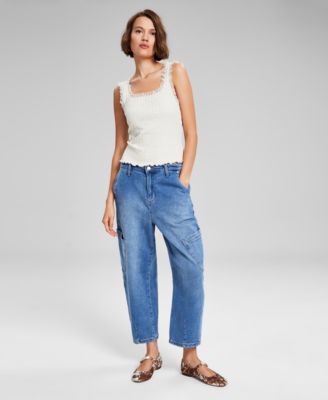 And Now This - Women's High-Rise Barrel-Leg Jeans