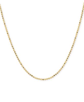 Giani Bernini - Faceted Bead Link Chain Necklace, 16" + 2" extender