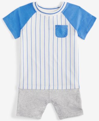 First Impressions - Baby Boys Sporty Striped Sunsuit