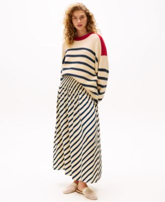 Tommy Hilfiger - Women's Brenton Striped Drop-Waist Maxi Skirt
