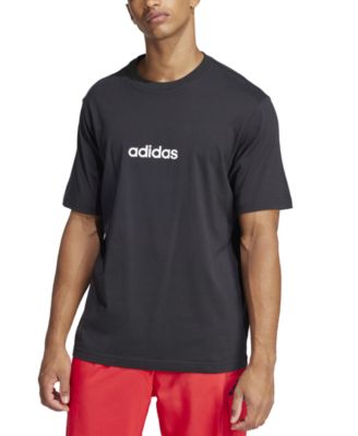 adidas - Men's Essentials Regular-Fit Linear Logo Graphic T-Shirt