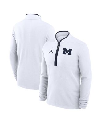 Jordan - Men's White Michigan Wolverines Victory Half-Zip Sweatshirt