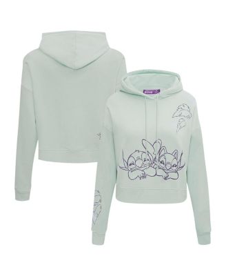 Freeze Max - Women's Green Lilo and Stitch Lovers Cropped Pullover Hoodie