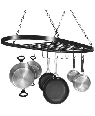 Sorbus - Rustic Ceiling Mounted Pot Rack with Hooks