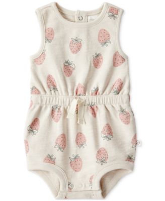 Carter's - Baby Girls Cotton Strawberry Romper