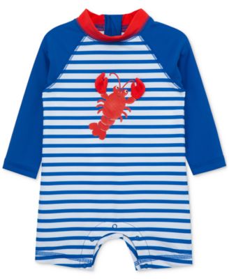 Little Me - Baby Boys Lobster One-Piece Rash Guard Swimsuit