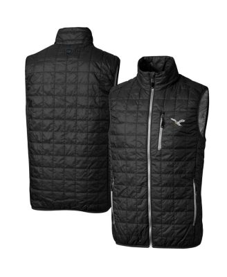 Cutter & Buck - Men's Cutter Buck Black Philadelphia Eagles Rainier PrimaLoft Eco Full-Zip Puffer Vest