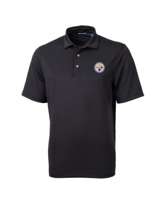 Cutter & Buck - Men's Black Pittsburgh Steelers Virtue Eco Pique Polo
