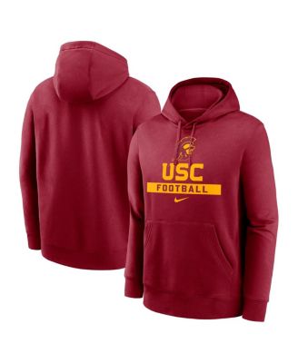 Nike - Men's Cardinal USC Trojans Football Stack Club Fleece Pullover Hoodie
