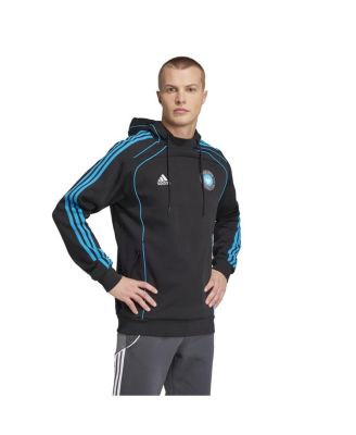 adidas - Men's Black Charlotte FC 2025 Travel Pullover Hoodie