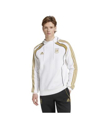 adidas - Men's White LAFC 2025 Travel Pullover Hoodie