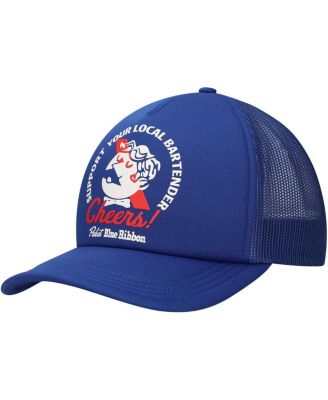 Lids - Men's Blue Pabst Blue Ribbon Bartender Foam Trucker Adjustable Hat