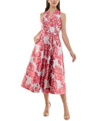 Taylor - Women's Floral-Print Structured A-Line Dress