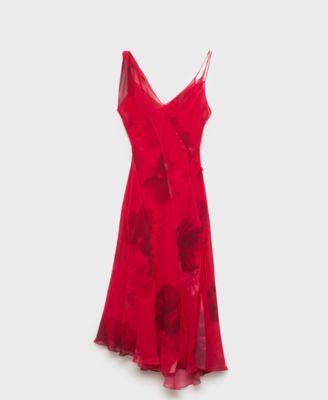 MANGO - Women's Asymmetrical Floral Dress