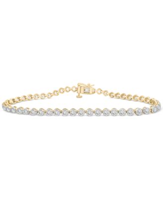 Macy's - Diamond Prong-Set Tennis Bracelet (3 ct. t.w.) in 10k Gold