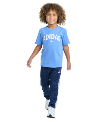 adidas - Little Boy Short Sleeve T-Shirt & Tricot Pant Set