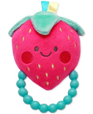 Little Me - Baby Girls Strawberry Rattle Toy with Teether