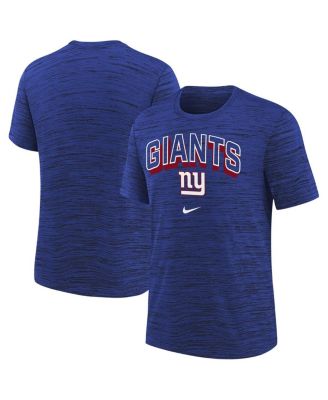 Nike - Big Boys and Girls Royal New York Giants Sideline Velocity Performance T-Shirt