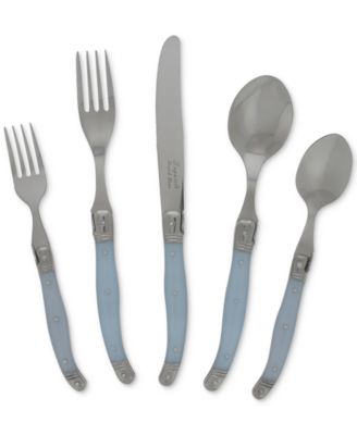French Home - 20-Piece French Blue Flatware Set, Service for 4