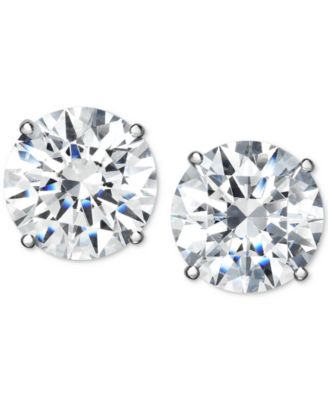 Arabella - Cubic Zirconia Stud Earrings in 14k white gold