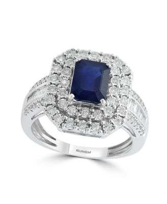 EFFY Collection - EFFY Sapphire (1 1/2 ct.t.w) and Diamond (1/2 ct.t.w) Ring in 14K White Gold(Also Available In Tanzanite)