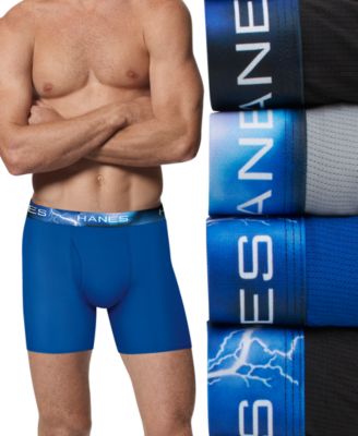 Hanes - Men's Classics Ultimate&reg; X-Temp&reg; 4-Pk. Moisture-Wicking Mesh Boxer Briefs