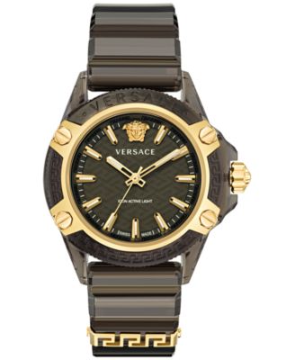 Versace - Men's Swiss Icon Active Black Silicone Strap Watch 42mm