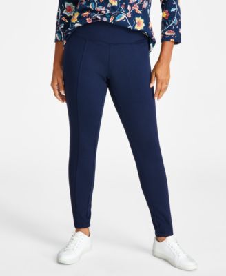 Style & Co - Petite Pont&eacute;-Knit Mid-Rise Pants, Petite & Short, Created for Macy's