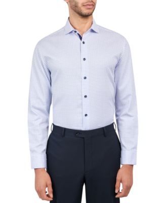 MICHELSONS OF LONDON - Men's Regular-Fit Mini-Check Dress Shirt