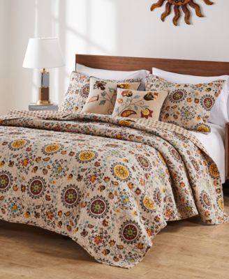 Greenland Home Fashions - Andorra Cotton Reversible Quilt Set