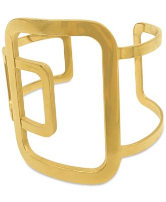 ADORNIA - 14k Gold-Plated Sculptural Cuff Bracelet