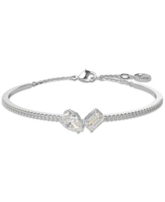 Swarovski - Silver-Tone Mesmera Crystal Bangle Bracelet