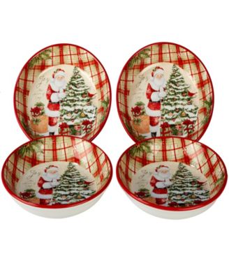 Certified International - Holiday Wishes 4-Pc. Soup/Pasta